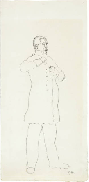 Ferdinand Hodler : Skizze zu einem 'Bildnis von General Wille', 1915 