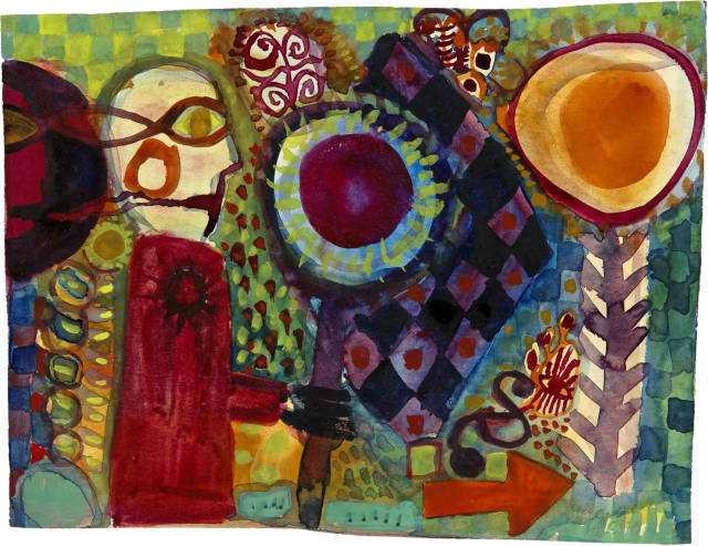 Hans Schärer : Ohne Titel (Grussbild), 1965