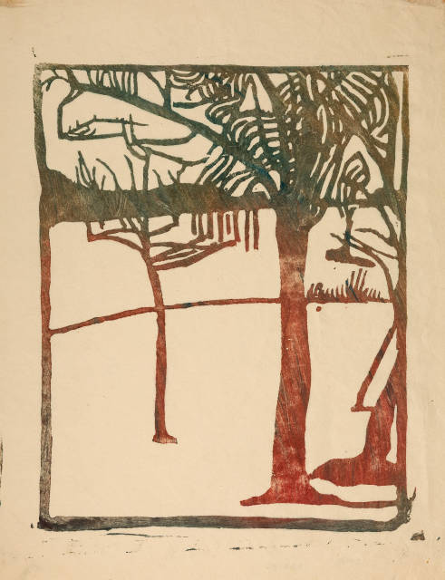 Cuno Amiet : Winterlandschaft mit Bäumen, 1910