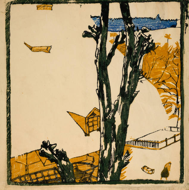 Cuno Amiet : Schneelandschaft, ein Haus auf der Oschwand (..., 1902 