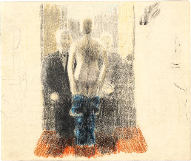Otto Meyer-Amden : 2 kleine Studien zu 'Rekrutierung', Um 1920 