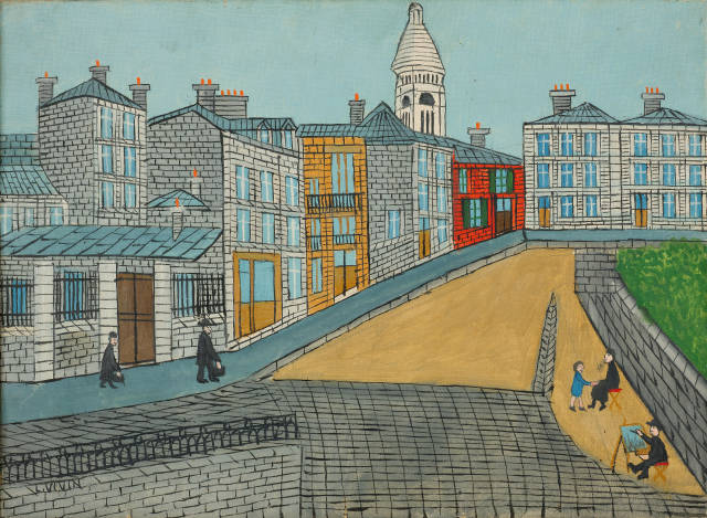 Louis Vivin : Montmartre avec la tour de la basilique du ..., circa 1900