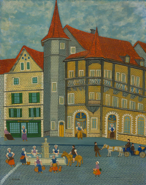 Louis Vivin : Les lavandières, circa 1915
