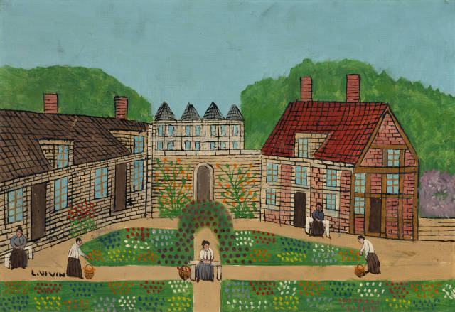 Louis Vivin : Jardin de la cour, 1859