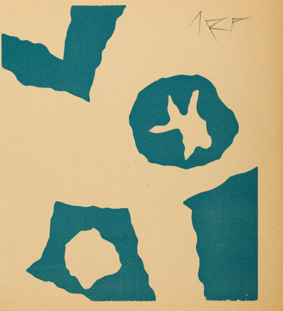 Hans Arp  : Constellation de quatre formes. - ,  Cimaise , 1949 or 1955
