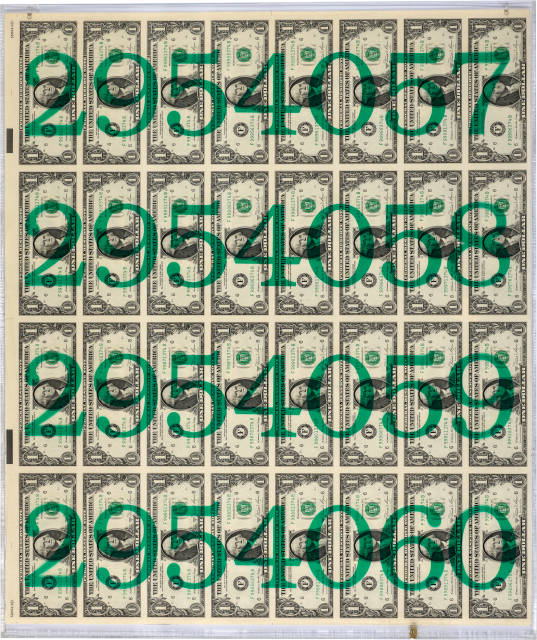 Jonathan Borofsky : Numbered Money, 1989