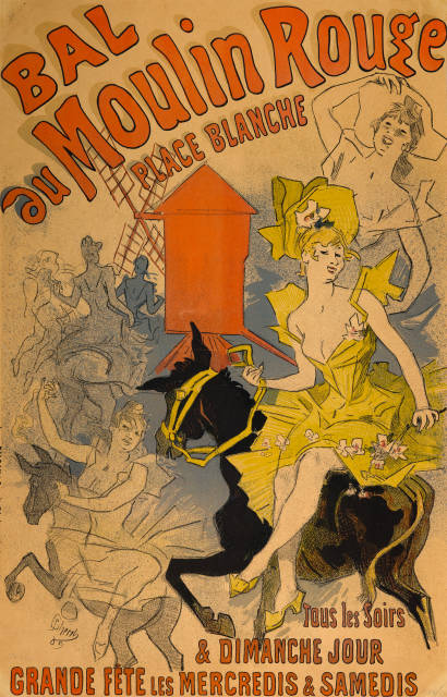 Jules Chéret : Bal du Moulin Rouge, 1889