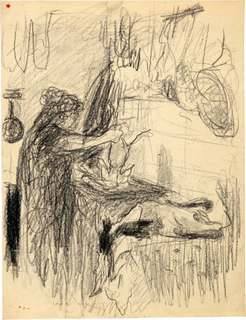 Édouard Vuillard : Studie für die Lithografie 'La flambée', circa 1935