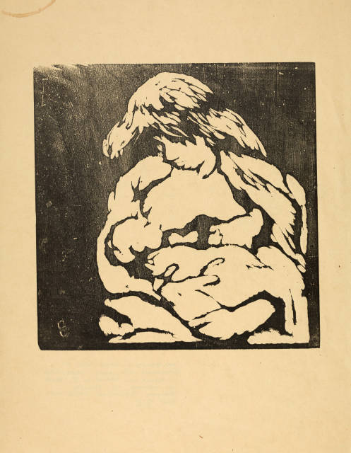 Giovanni Giacometti : Mutter und Kind II - Annetta und Bruno, 1911, gedruckt wohl 1920/1921 