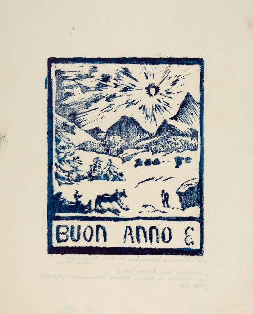 Giovanni Giacometti : Schneelandschaft im Bergell, 1924 