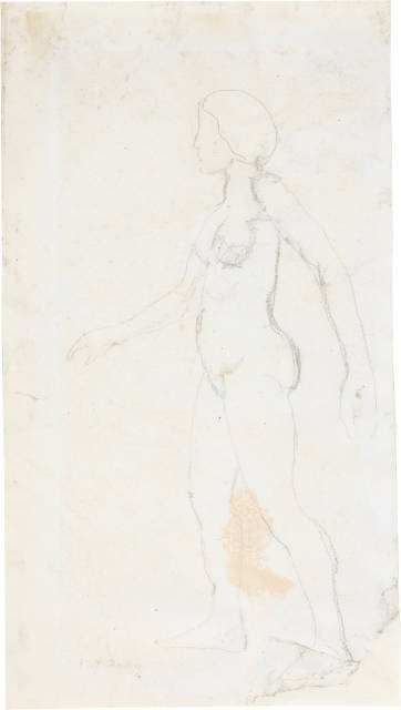 Ferdinand Hodler : Studie zu 'Schreitendes Weib', Um 1910 