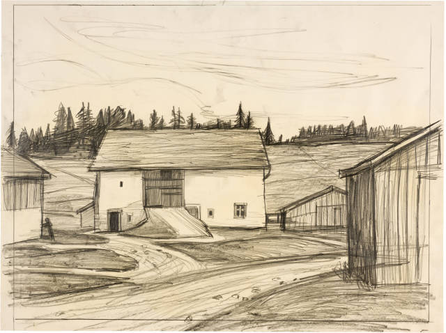 Albert Schnyder : Ferme, Um 1950 