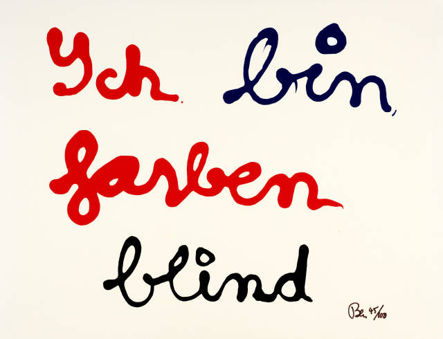 Ben Vautier : Ich bin farben blind, 1997 