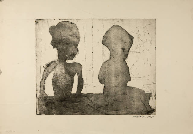 Albert Müller : Nackte Kinder (Kaspar und Judith), 1925