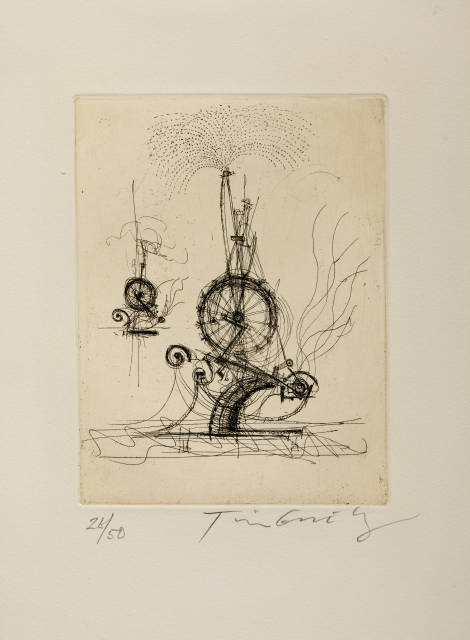 Jean Tinguely : Maschinenskizze zum Basler Fasnachtsbrunnen, ..., 1977 