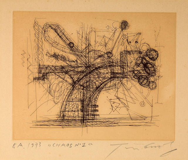 Jean Tinguely : Chaos Nr. 1, Grafik 4 , 1973 
