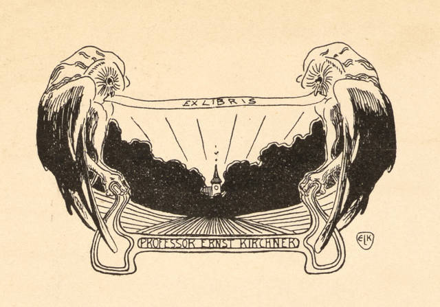 Ernst Ludwig Kirchner : Ex Libris Professor Ernst Kirchner, 1903/1904 