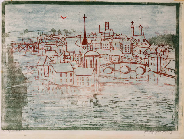 Franz Gertsch : Städtchen, 1952