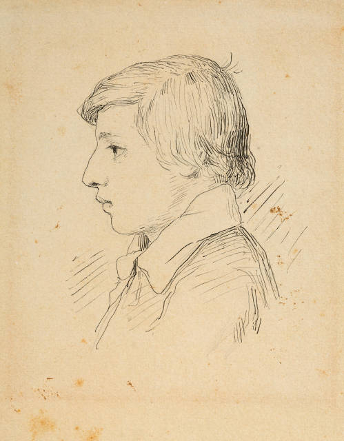 Albert Anker : Bildnis Alfred (Albert) Borel als Gymnasiast, Um 1845 