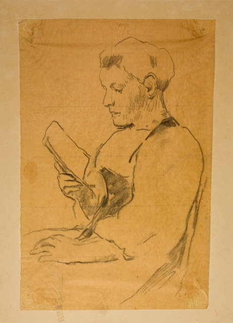 Albert Anker : Lesende Frau, Um 1900 