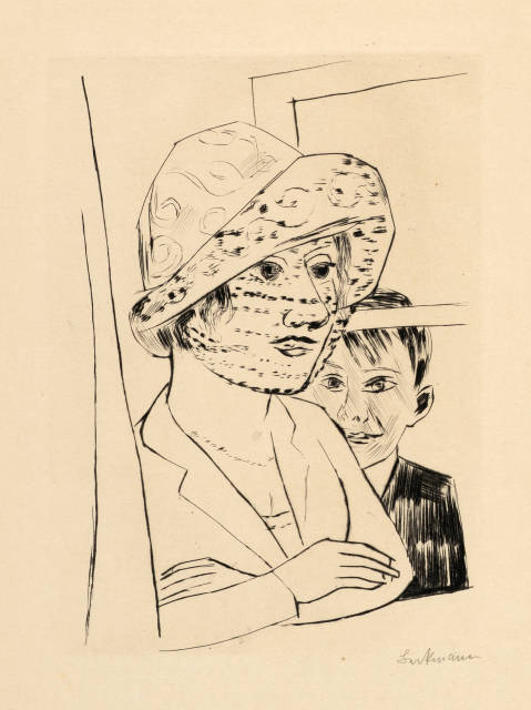 Max Beckmann : Dame mit Knabe, 1923