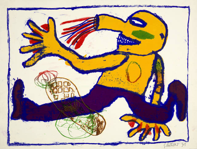 Hans Schärer : Ohne Titel (4 Zustandsdrucke), 1991