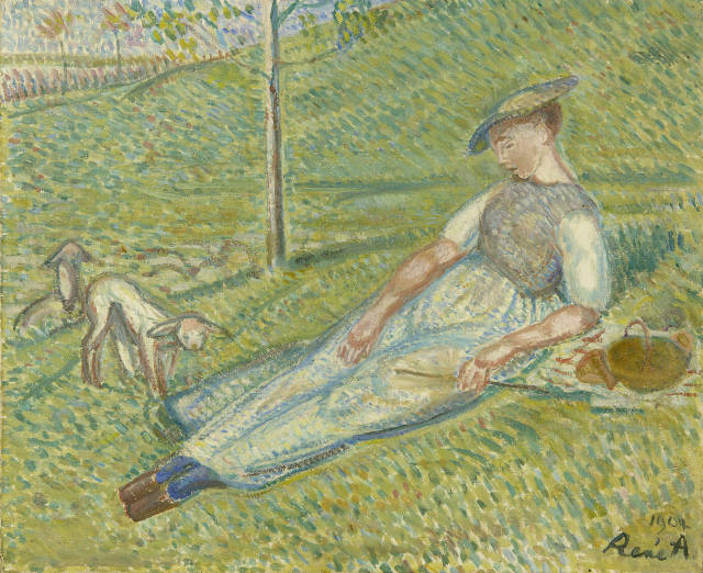 René Auberjonois : La petite bergère au paysage suisse, 1906/1907