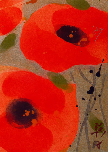Teruko Yokoi : Mohnblumen, 1989