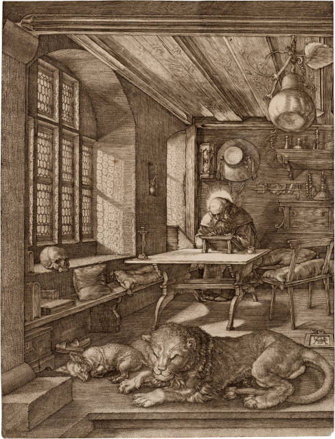 Albrecht Dürer  : Hieronymus im Gehäus , 1514 